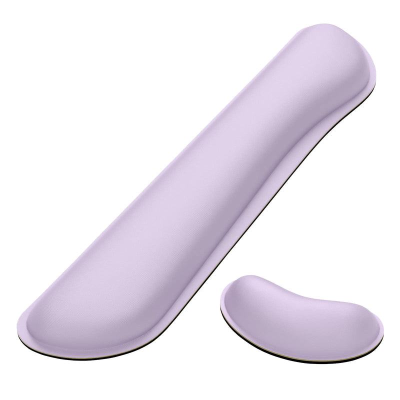 [Australia - AusPower] - Dapesuom Enlarge Keyboard Wrist Rest Pad,Memory Foam Set Wrist Cushion Support for Easy Typing & Pain Relief,Mouse Wrist Pad,Anti-Slip Wrist Support for Gaming,Computer, Laptop, Office,Vanilla Purple Vanilla Purple 
