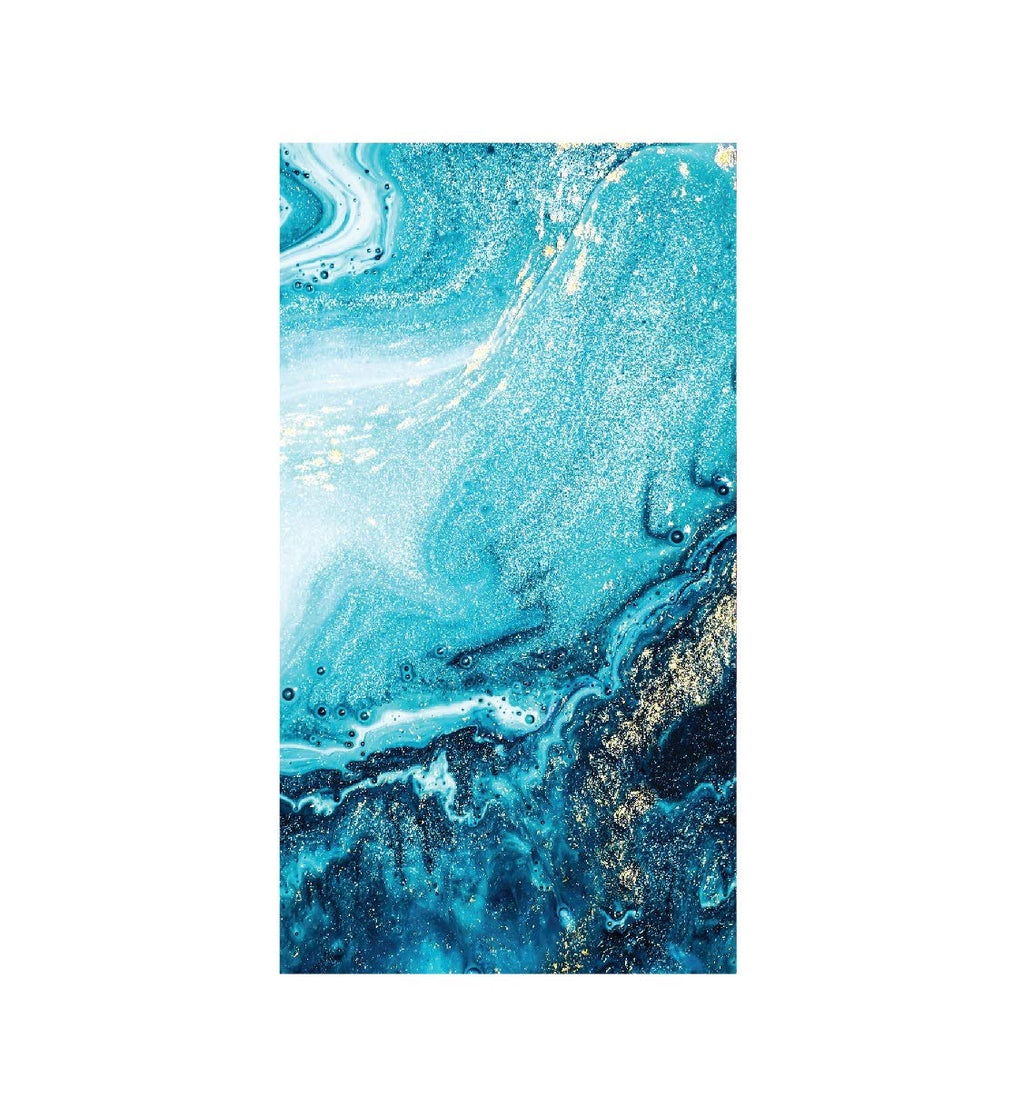 [Australia - AusPower] - Hand Towels Disposable Decorative Paper Guest Towels for Bathroom Fingertip Towels, Beach Party Napkins Nautical Coastal Blue Wave Pak 32 