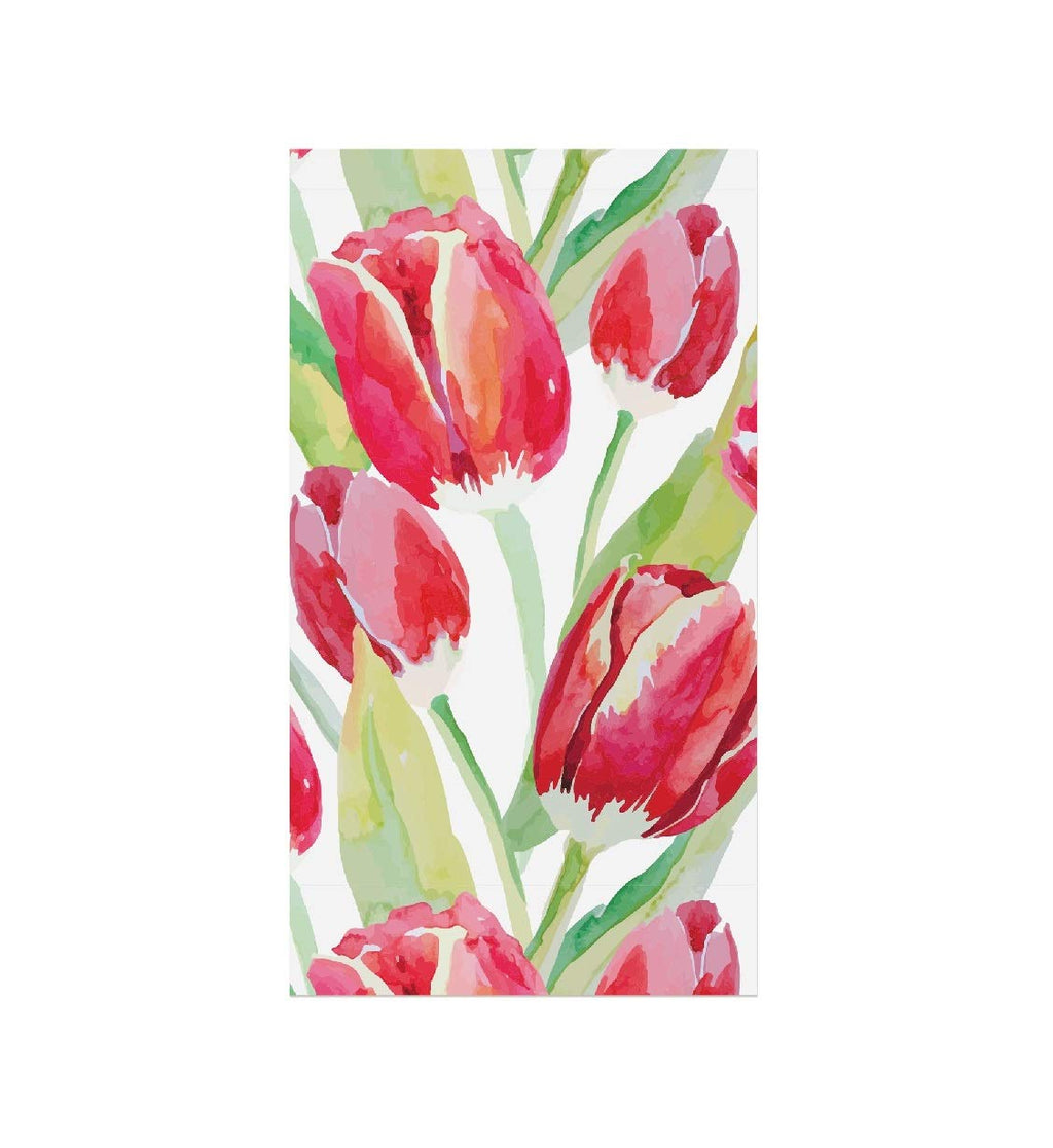 [Australia - AusPower] - Hand Towels Disposable Decorative Paper Guest Towels for Bathroom Fingertip Towels Paper Napkins Pink Floral Napkins with Tulips, Bridal Shower, Birthday, Mothers Day Pak 32 