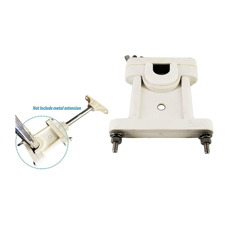 [Australia - AusPower] - MARINE CITY Marine Mounting Kit Heavy Duty White Nylon Antenna Stand-Off Upper Bracket 