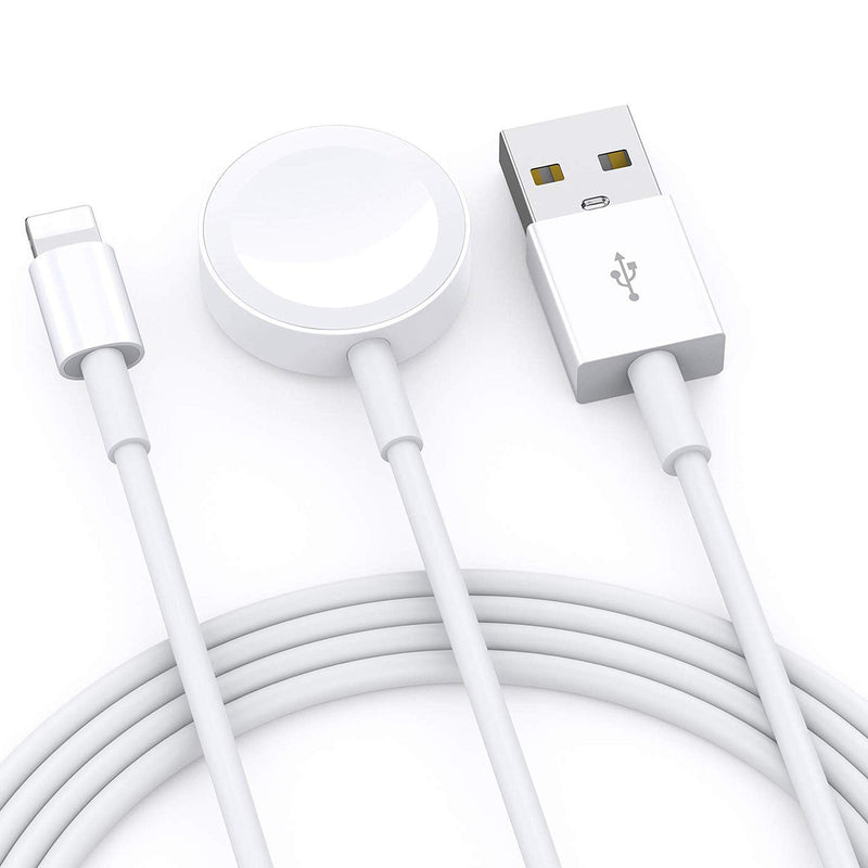 [Australia - AusPower] - Update Version Smart Watch Charger Wireless USB 3.3 ft/1m Charging Cable for Apple Watch Series SE/6/5/4/3/2/1 iOS 6.0 & iPhone 12/11/Pro/Max/XR/XS/XS Max/X&iPad Series White 