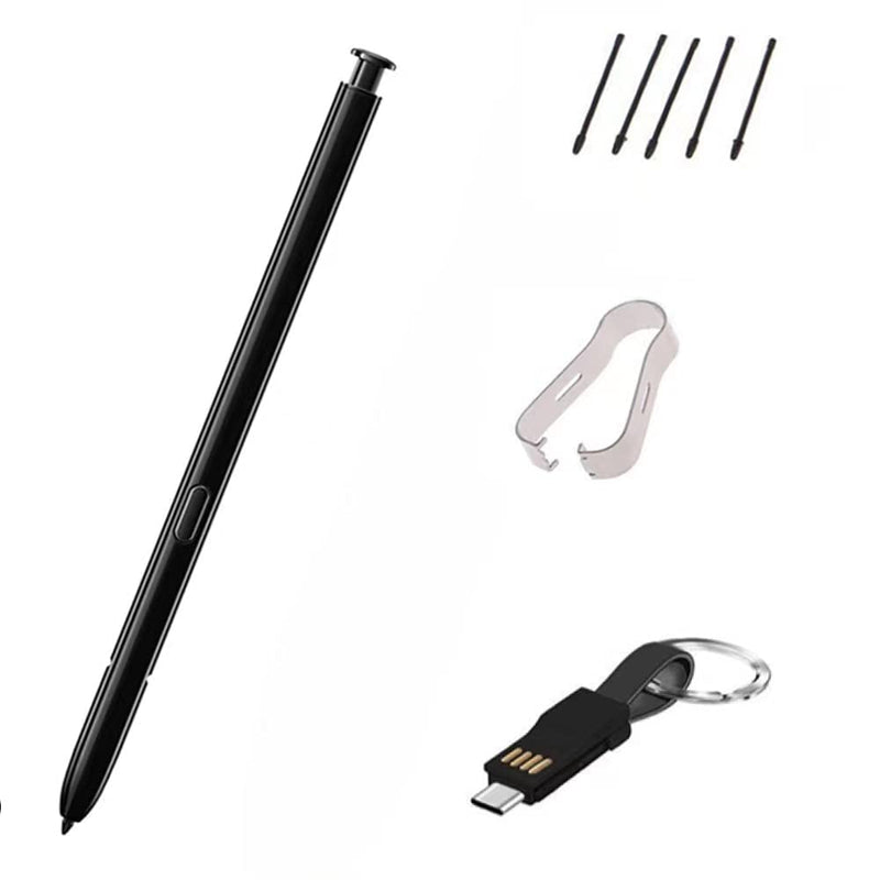 [Australia - AusPower] - Galaxy Note 20 Stylus.Replacement for Galaxy Note 20 Pen Note 20 Ultra 5G (Without Bluetooth) Stylus Touch S Pen.+Type-c Charger Cable+Nib / Nib Tweezers (Black) 