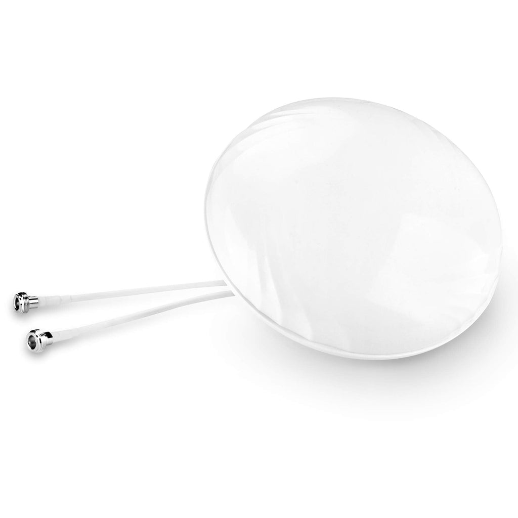 [Australia - AusPower] - Cross Polarized MIMO Dome Ceiling Antenna Indoor 2-5dBi 3G/4G/LTE/5G with Dual N Female Connector for Verizon AT&T T-Mobile Sprint Cell Phone Signal Booster Repeater Cellular Amplifier（698-4000MHz） 