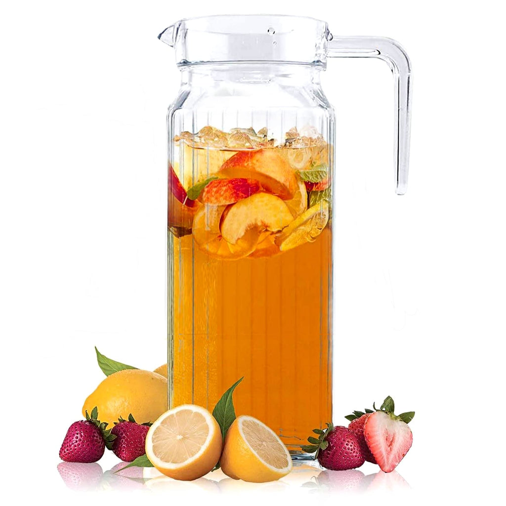 [Australia - AusPower] - SYT Fridge Pitcher 39oz Acrylic Water Fridge Pitcher with Lid By Home Essentials & Beyond Practical and Easy to use Fridge Pitcher Great for Lemonade, Iced Tea, Milk, Cocktails and more Beverages 