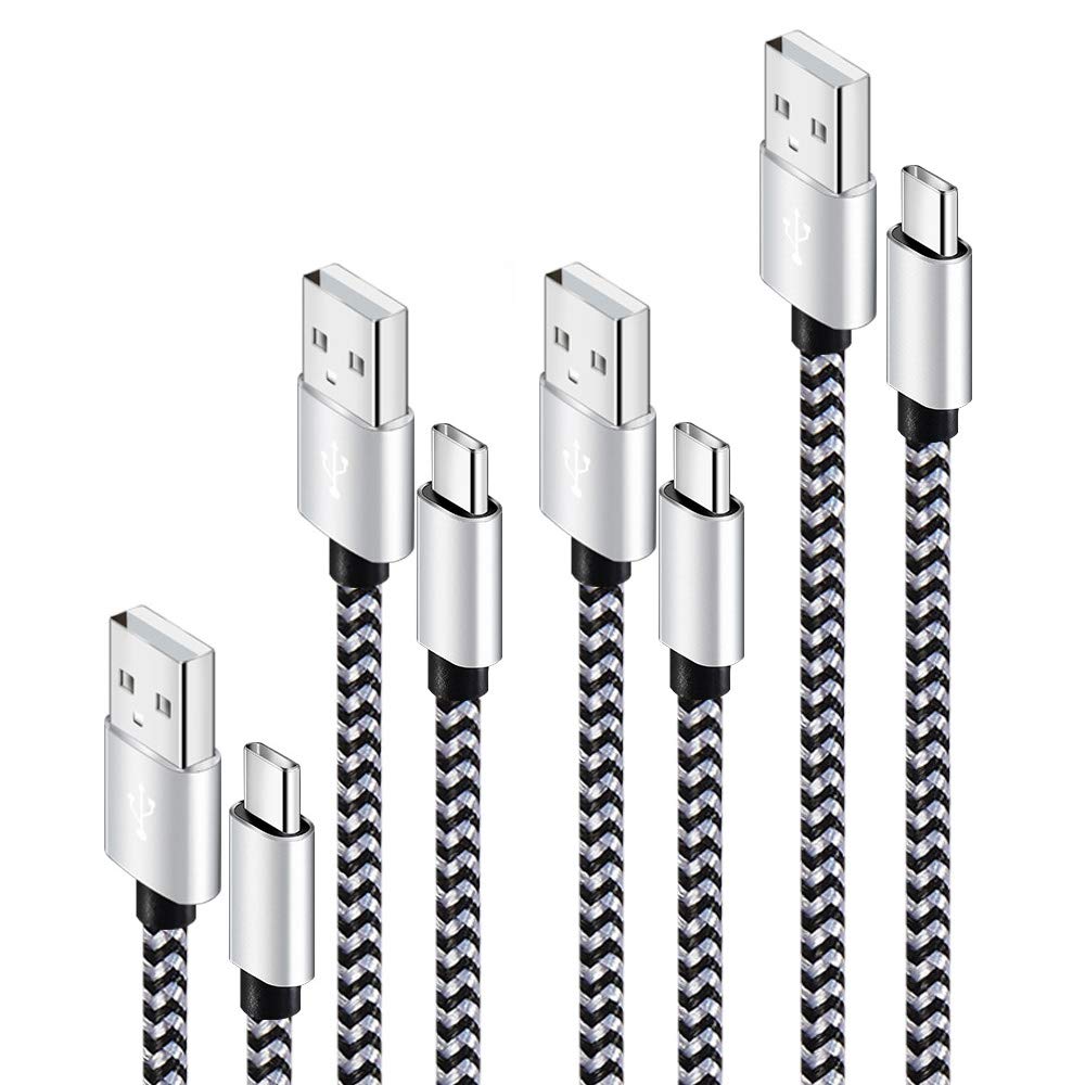 [Australia - AusPower] - USB C Cable, (4Pack 3/6/6/10FT) Nylon Braided USB Type C Cable Fast Charging Cord Compatible amsung Galaxy S21+, S21 Ultra 5G, S20 Ultra 5G FE 