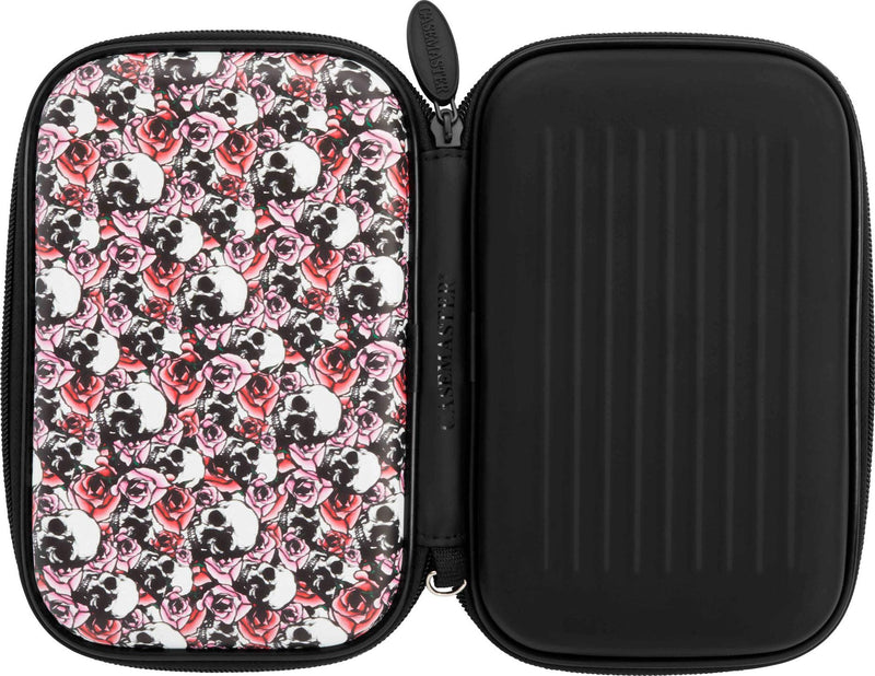 [Australia - AusPower] - Casemaster Sentinel 6 Dart Case, Holds Extra Accessories, Tips, Shafts and Flights, Compatible with Steel Tip and Soft Tip Darts, Impact & Water Resistant Tactech Shell, Sinister Skulls 
