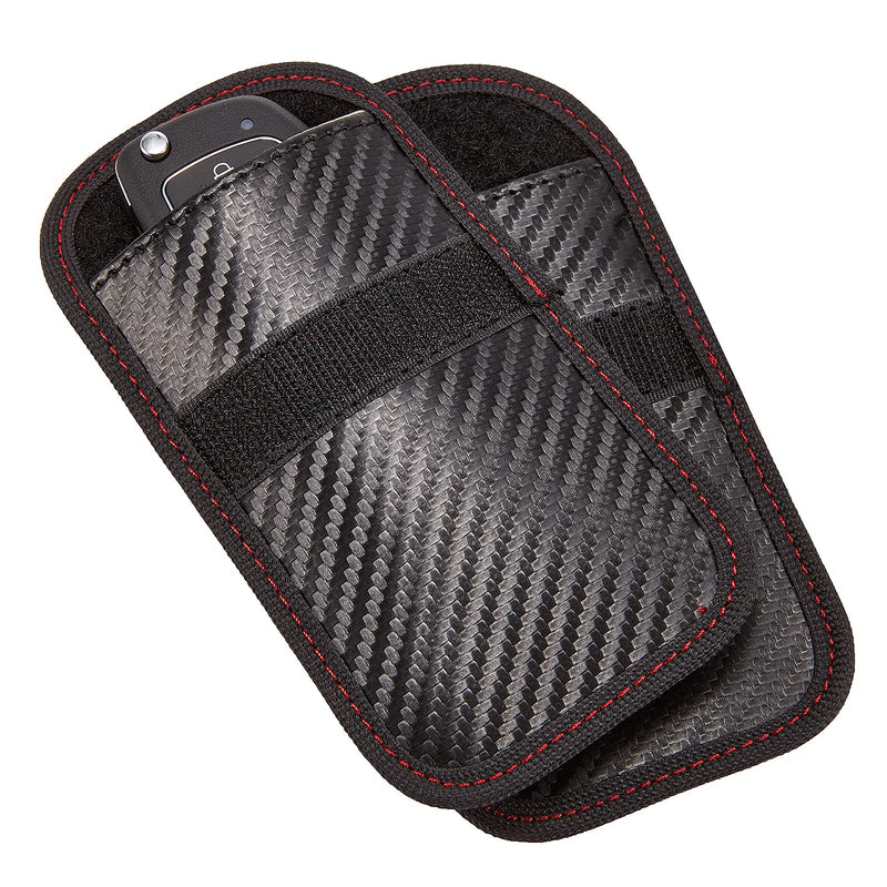 [Australia - AusPower] - Faraday Key Fob Protector - 2 Pack Mini Anti-Theft Pouch Key Fob RFID Signal Blocking Faraday Bag for Key Fob 
