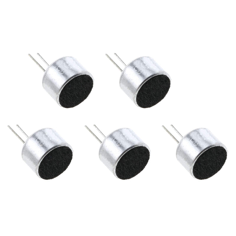 [Australia - AusPower] - E-outstanding 5PCS 9x7mm Cylindrical Electret Condenser Microphone Pickup with 2 Pins 9767 Mic 58dB Sensitivity 
