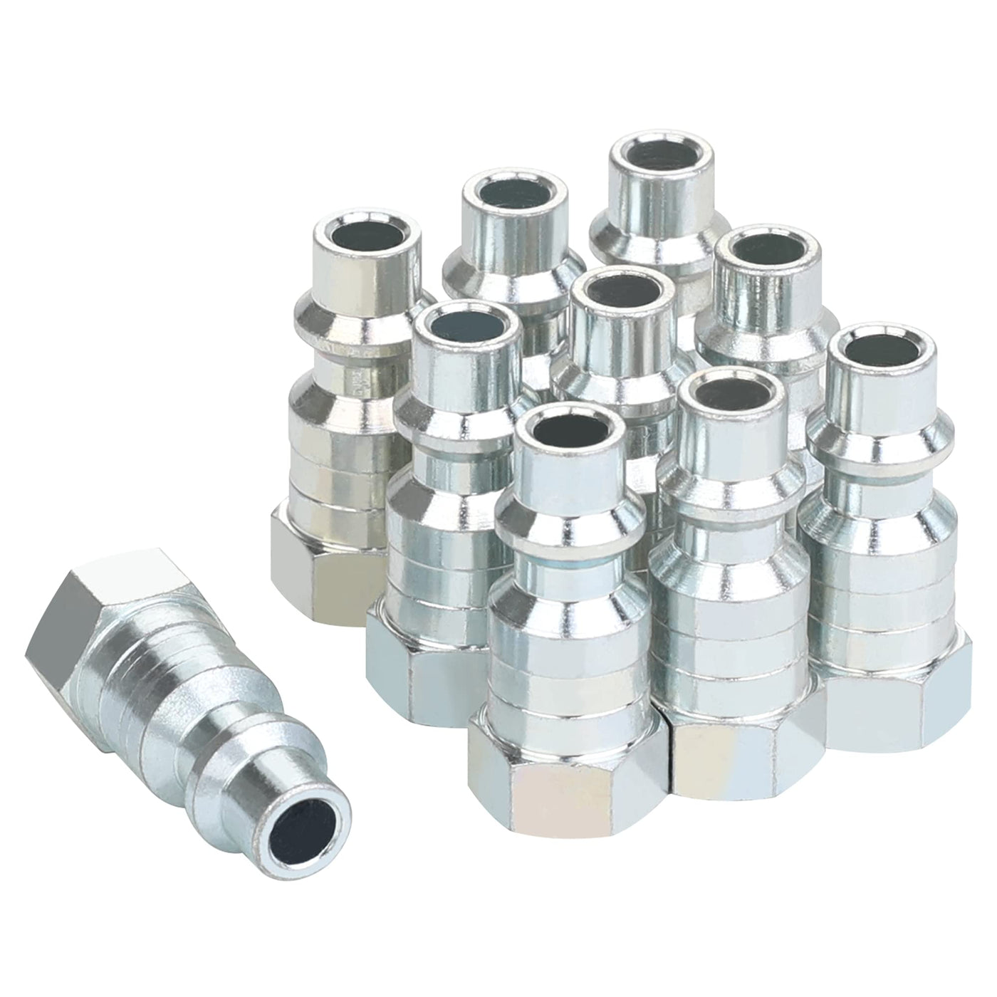 1/4 Industrial M-Type Air Couplers - 10-Piece Set For Air Compressor Tools