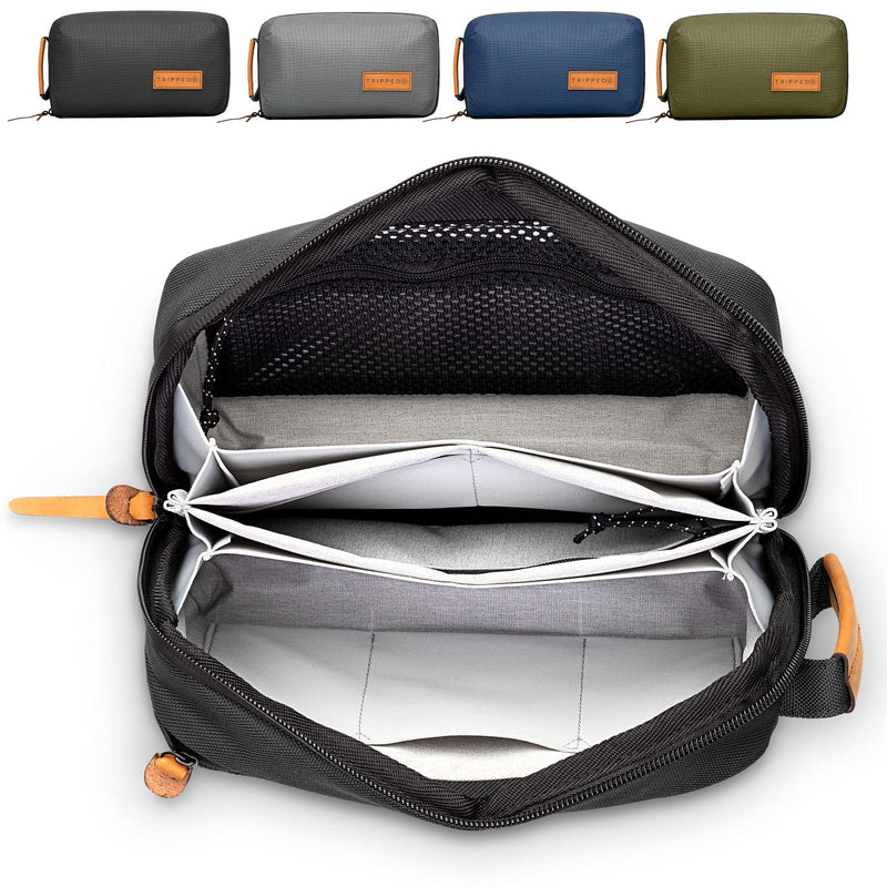 [Australia - AusPower] - Tech Bag and Electronics Organizer Bag for Travel (Black) Black 