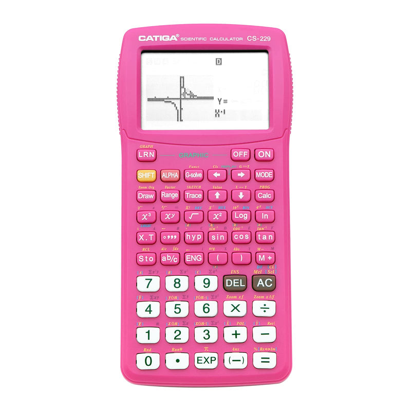 [Australia - AusPower] - Scientific Calculator with Graphic Functions - Multiple Modes with Intuitive Interface - Perfect for Beginner and Advanced Courses, High School or College Pink 