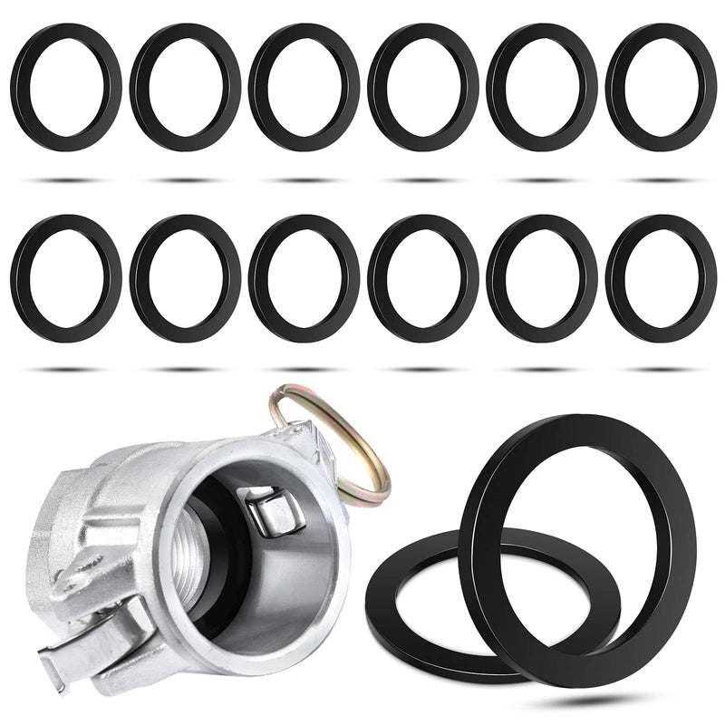 [Australia - AusPower] - 15 Pieces 2 Inch Camlock Gasket Fitting Cam Lock Hose Seal for Female Coupler Cam Groove Replacement Rubber Washer 