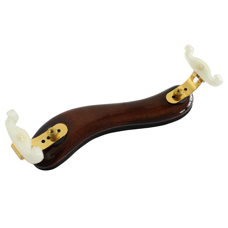 [Australia - AusPower] - AMROSE Premium Wood Violin Shoulder Rest for 4/4 and 3/4 Size, With Height Adjustable and Collapsible Feet, Easy Use Universal Type Violin Accessories, Dark Brown 3/4-4/4 