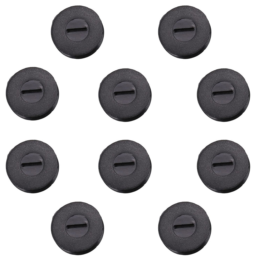 [Australia - AusPower] - Heyiarbeit Carbon Brush Holder Caps 22mm O.D. 6mm Thickness Electric Motor Brush Cover Plastic Fitting Thread Black 10pcs 