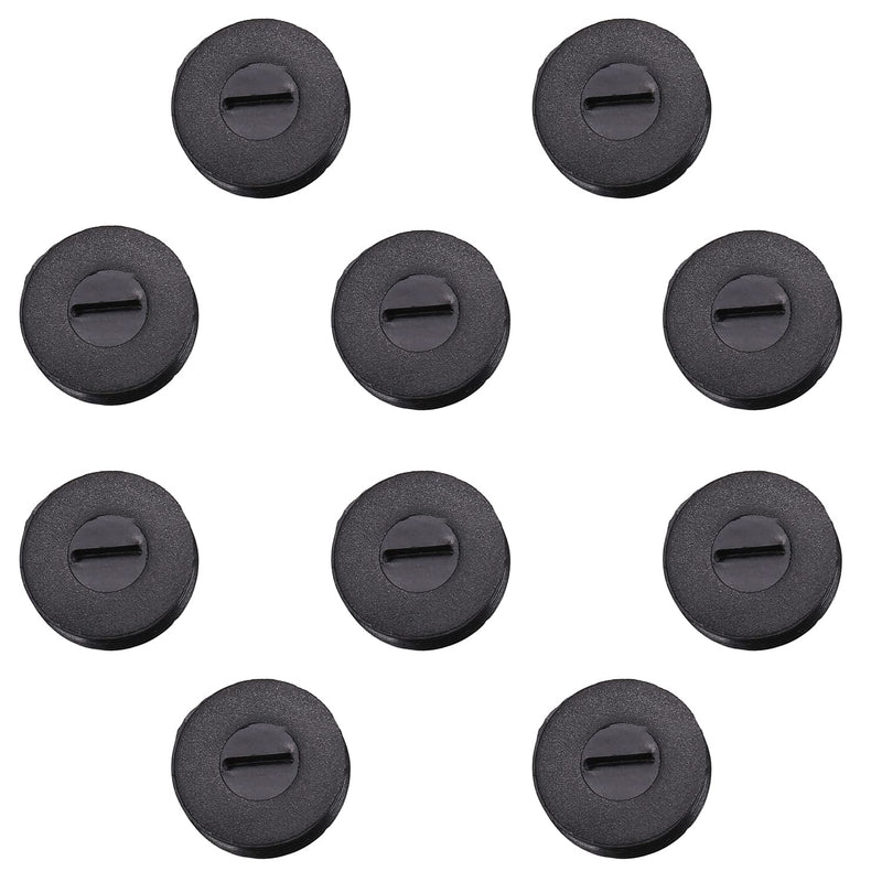 [Australia - AusPower] - Heyiarbeit Carbon Brush Holder Caps 22mm O.D. 6mm Thickness Electric Motor Brush Cover Plastic Fitting Thread Black 10pcs 