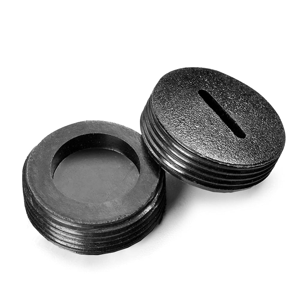 [Australia - AusPower] - Heyiarbeit Carbon Brush Holder Caps 18mm O.D. 6mm Thickness Electric Motor Brush Cover Plastic Fitting Thread Black 2pcs 