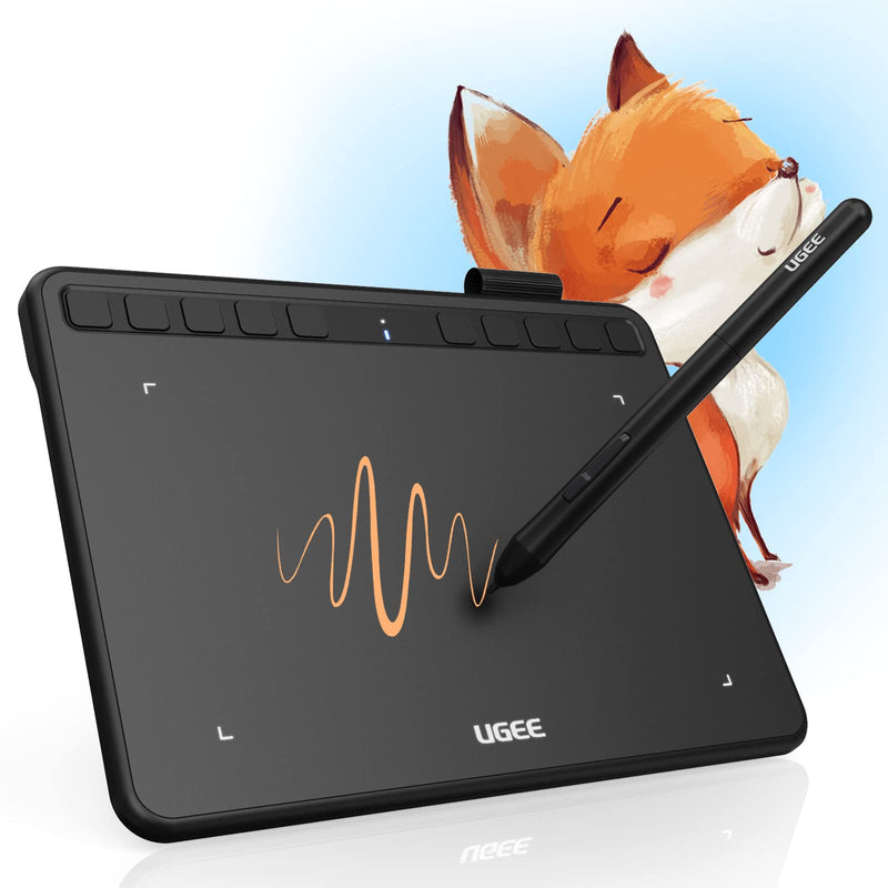 [Australia - AusPower] - Drawing Tablet, UGEE Computer Graphics Tablets with 10 Hot Keys, 6.5x4 inch OSU Tablet with Battery Free Stylus of 8192 Levels Pressure Sensitivity,Digital Pen Art Pad for Mac/Linux/Windows PC/Android 6.4x4 inch Graphics Drawing Tablet wire 