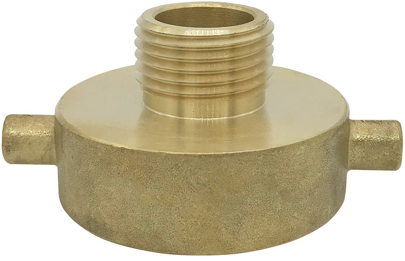 [Australia - AusPower] - SpringSpray 1-1/2" NST (NH) Female x 3/4" GHT Male Brass Fire Hydrant Adapter with Pin Lug Brass Fire Equipment Brass Hydrant to Garden Hose Adapter 1-1/2"NH Female x 3/4"GHT Male 