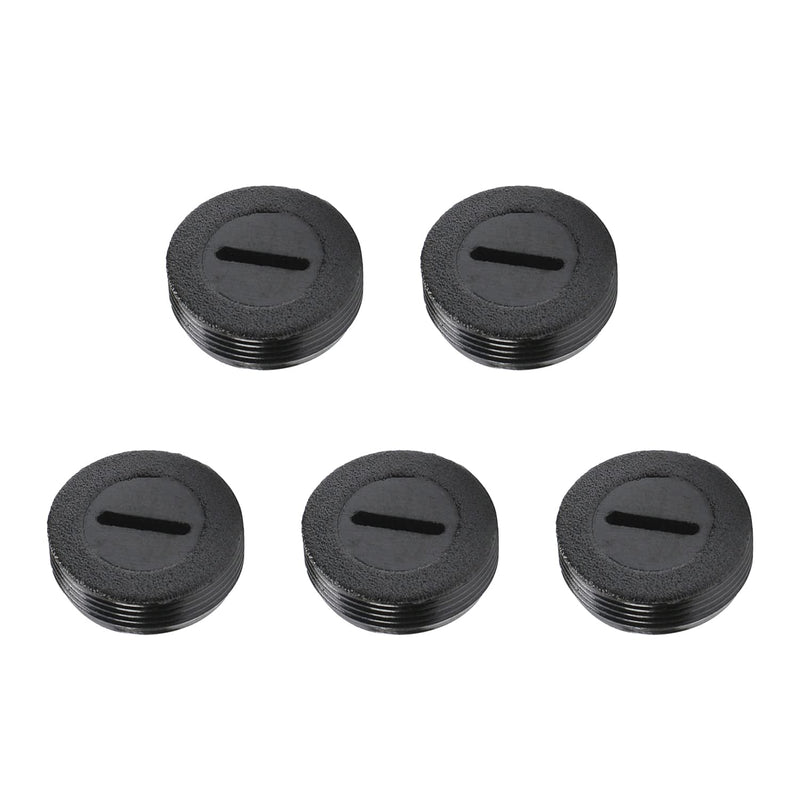 [Australia - AusPower] - Heyiarbeit Carbon Brush Holder Caps 20mm O.D. 7mm Thickness Electric Motor Brush Cover Plastic Fitting Thread Black 5pcs 