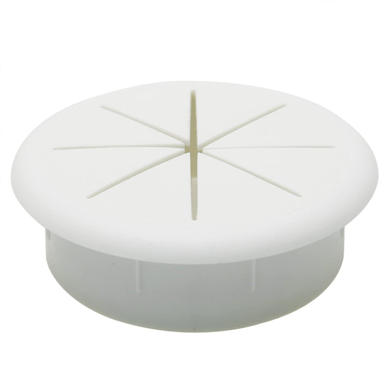 [Australia - AusPower] - HJ Garden 1PC 50mm Desk Cord Grommets Flexible Cable Wire Hole Cover Set Wire Organizer for Office Home PC Desk,White 