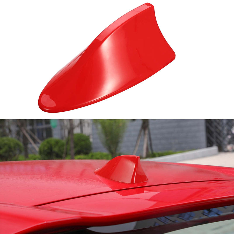 [Australia - AusPower] - TOMALL Car Shark Fin Antenna Cover Universal Waterproof Radio Signal Aerial Base Replacement Car Decoration Antenna for SUV/Truck/Van (Red) Car Shark Fin Antenna Cover-Red 