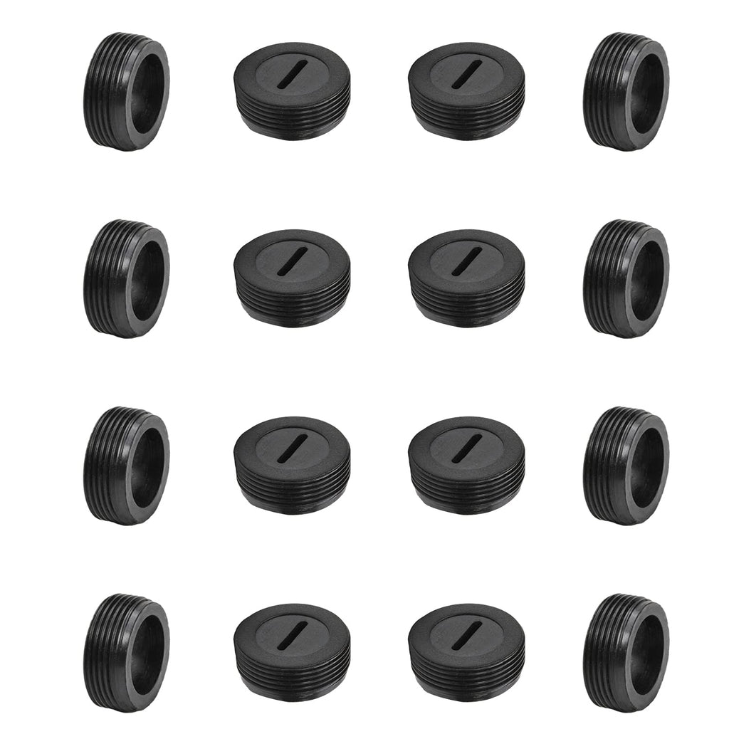 [Australia - AusPower] - Heyiarbeit Carbon Brush Holder Caps 19mm O.D. 7.5mm Thickness Electric Motor Brush Cover Plastic Fitting Thread Black 20pcs 