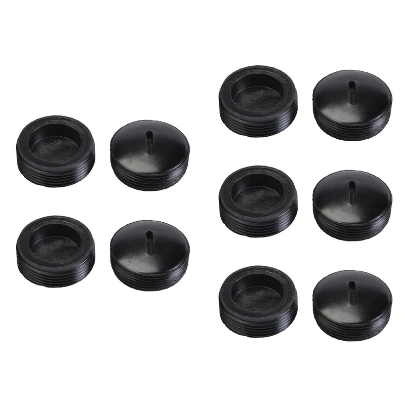 [Australia - AusPower] - Heyiarbeit Carbon Brush Holder Caps 21mm O.D. 8.45mm Thickness Electric Motor Brush Cover Plastic Fitting Thread Black 10pcs 