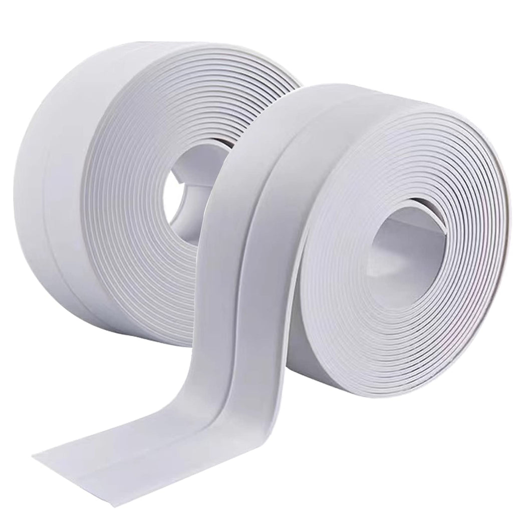 [Australia - AusPower] - Caulk Strip, 2 Pack Self-Adhesive Caulk Tape Caulking Sealing Tape 1.5 Inch 10.5 FT for Kitchen Countertop, Sink, Bathroom, Toilet and Bathtub Floor Wall Edge Protector 