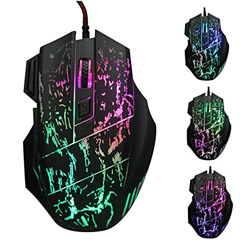 [Australia - AusPower] - 5500DPI USB Wired Gaming Mouse Adjustable 7 Buttons LED Backlit Professional Gamer Mice Ergonomic Computer Mouse for PC Laptop (B) B 