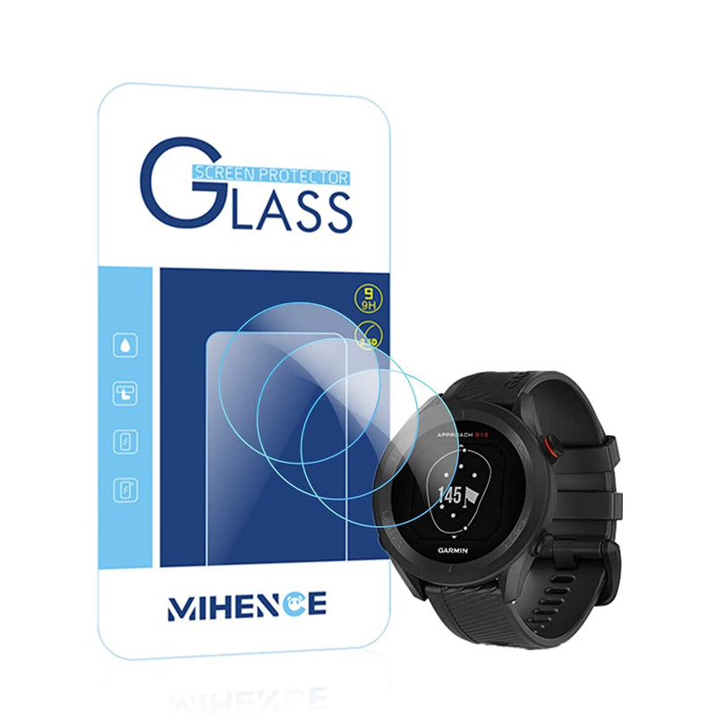 [Australia - AusPower] - Mihence Compatible for Garmin Approach S12 Screen Protector, 9H Anti-Scratch Premium Real Tempered Glass Screen Protector for Garmin Approach S12 Smartwatch (3PCS) 