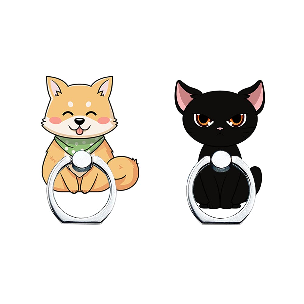 [Australia - AusPower] - Cell Phone Ring Holder Stand,360 Degree Rotation Universal Finger Ring Kickstand Cute Cat and Shiba Inu Phone Ring Grip Compatible with iPhone, Samsung, LG, Sony, HTC and More 