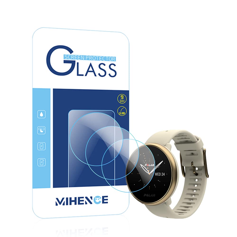 [Australia - AusPower] - Mihence Compatible for Polar Ignite 2 Screen Protector, 9H Anti-Scratch Premium Real Tempered Glass Screen Protector for Polar Ignite 2 Smartwatch (3PCS) 