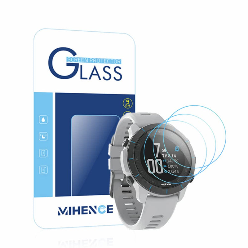 [Australia - AusPower] - Mihence Compatible for Wahoo Elemnt Rival Screen Protector, 9H Anti-Scratch Premium Real Tempered Glass Screen Protector for Wahoo Elemnt Rival Smartwatch (3PCS) 