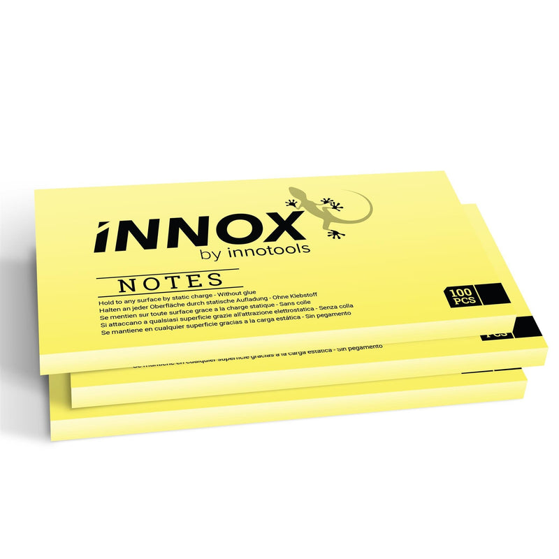 [Australia - AusPower] - Self-Stick Notes 8x4 inch | Sticks to Any Surface Without Glue | Reusable White Dry Erase | Great for Classroom and Home Office (Yellow, 8x4 inches) Yellow 
