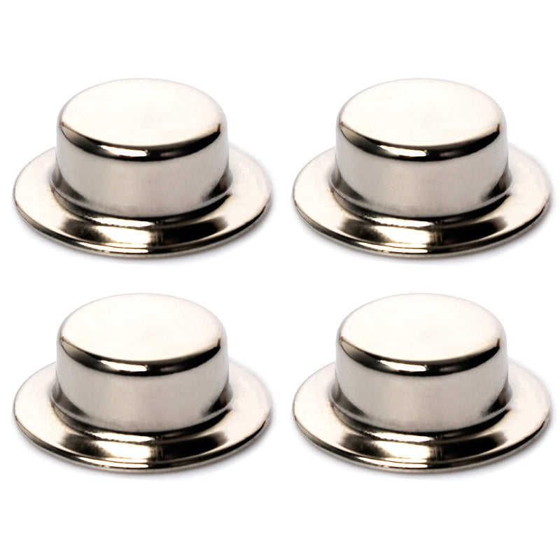 [Australia - AusPower] - (4-Pack) Spring Steel Push On Pushnut Caps with Mechanical Zinc Plating - Permanent Washer Caps Fits 5/8” Axles for Hand Trucks, Rolling Bins, and Lawn Wagons - Perfect Alternative for Cotter Pins 