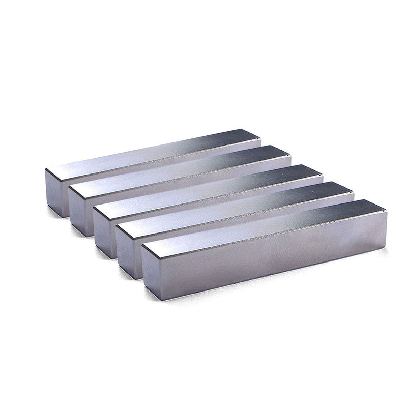[Australia - AusPower] - Powerful Neodymium Bar Magnets, Rare Earth Magnets Rectangular Magnets Metal Neodymium Magnet - 50 x 10 x 10 mm, Pack of 5 