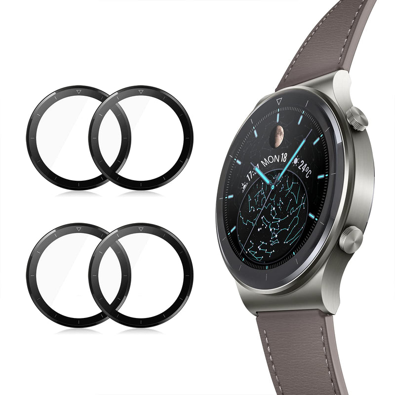 [Australia - AusPower] - OCOLOR 4-Packs Smart Watch Screen Protector for Huawei Watch GT2 Pro 46mm Clear Anti-Scratch Bubble Free Film for Watch GT Two Pro -Black 