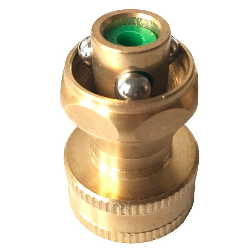 [Australia - AusPower] - FUATY Brass Sweeper Nozzle, 3/4” High Pressure Water Hose Nozzle Adjustable Twist for Watering Cleaning Car Wash Small 