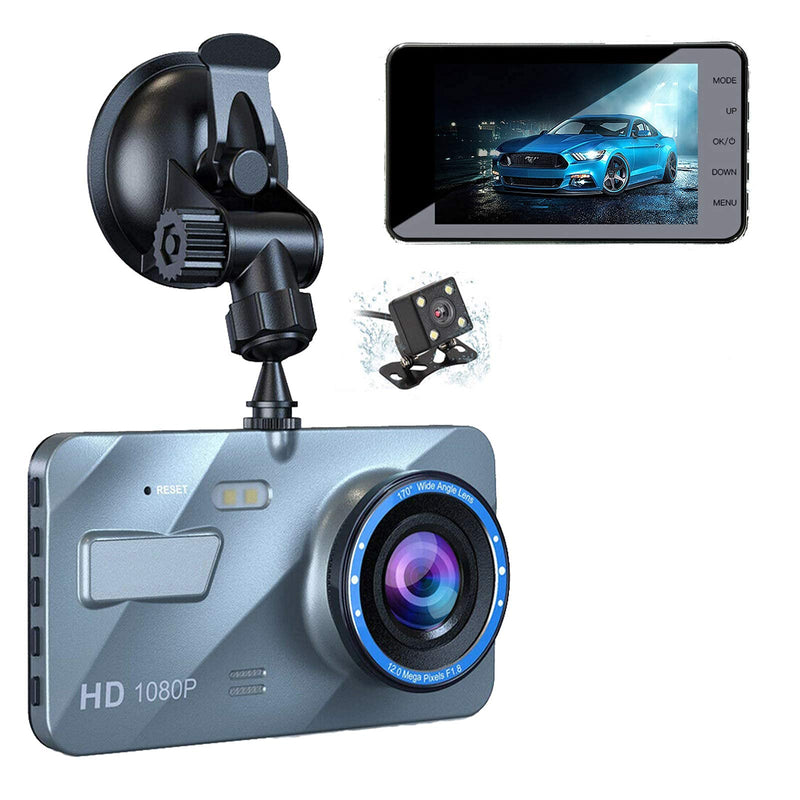 [Australia - AusPower] - Dash Cam 1080P FHD DVR Car Driving Recorder 4 Inch LCD Screen 170° Wide Angle, G-Sensor, WDR, Parking Monitor, Loop Recording, Motion Detection 