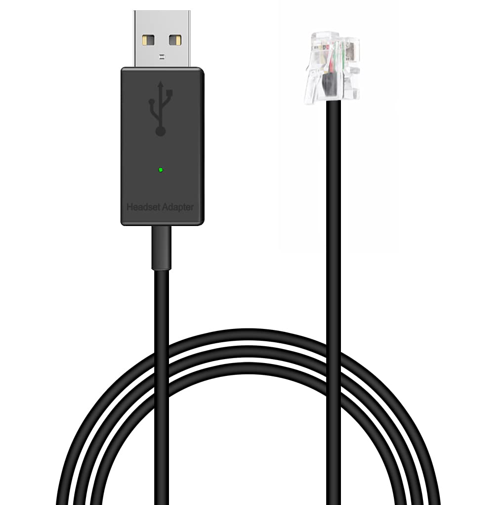 [Australia - AusPower] - VoiceJoy A12 RJ9 to USB Cable for Jabra pro900,pro920,pro925,pro930,pro935 A12 Adapter 