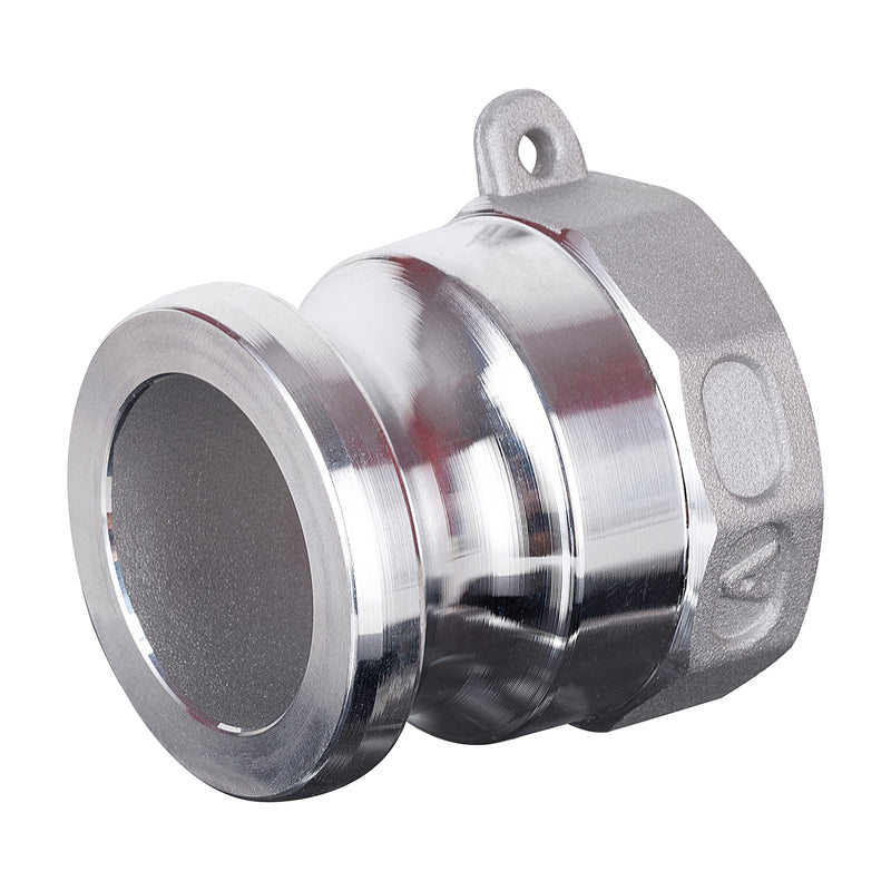 [Australia - AusPower] - Aluminum Global Type A Cam and Groove Hose Fitting, 1.5" Camlock Hose Coupler , 1.5" Plug x 1.5" NPT Female 1.5 Inch 