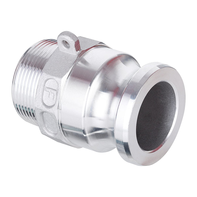 [Australia - AusPower] - Aluminum Global Cam Lock Fittings Type F Cam & Groove Hose Fittings, 2 inch Camlock Coupling, 2" Plug x 2" NPT Male 