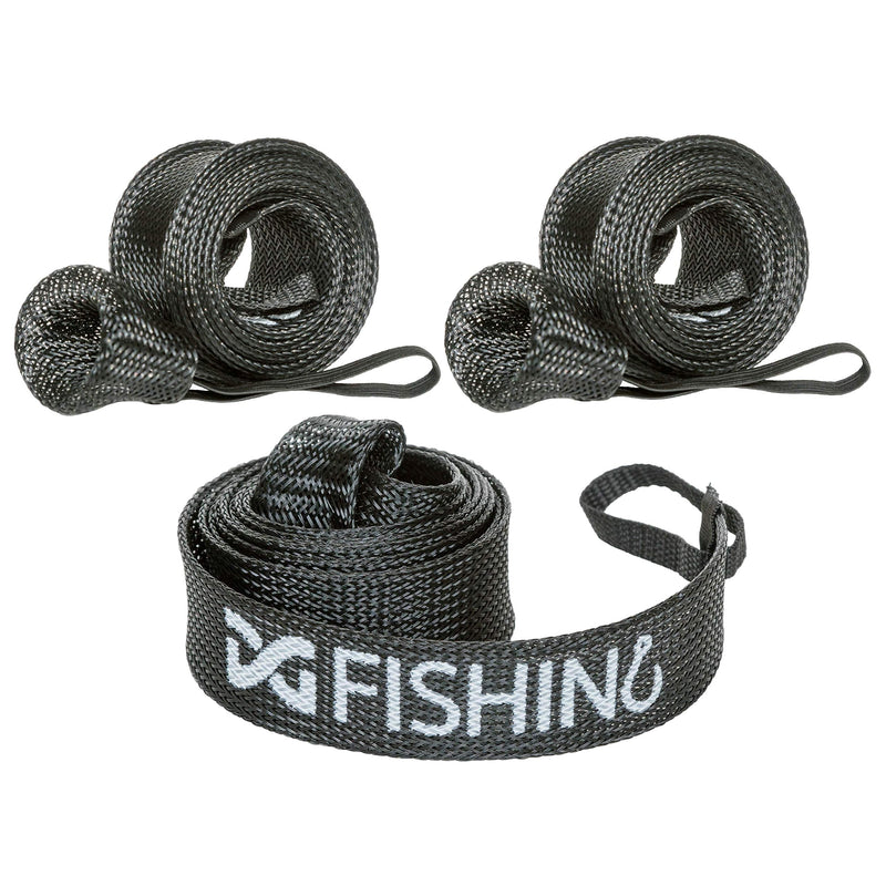 [Australia - AusPower] - DynoGoods Fishing Rod Sleeve, 3 Pack, 7ft Spinning Rod Protector/Rod Sock/Rod Cover Black 