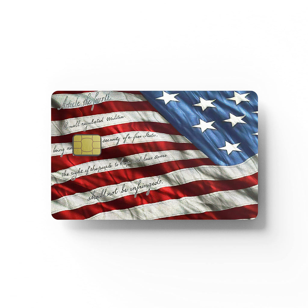 [Australia - AusPower] - HK Studio Card Sticker with American Flag | US Patriotic Vinyl Sticker for Key, Transportation, Debit, Credit Card Skin | Covering and Personalizing Bank Card | No Bubble, Slim, Waterproof Card Cover 