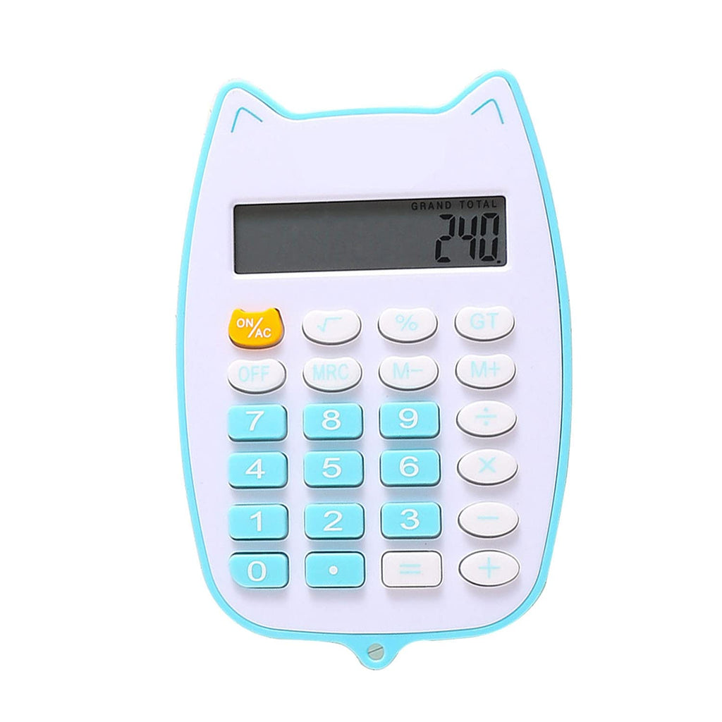 [Australia - AusPower] - MIEDEON Kawaii Portable Calculator Cute Cat Mini Student Portable Computer Small Calculator Calculators for Students Calculators Desktop (Color : Blue) 