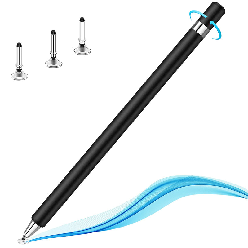 [Australia - AusPower] - Stylus for Touch Screens,Granarbol Rotatable Touch Screen Pen Disc Universal Stylus for iPad iPhone Tablets Samsung Kindle All Touch Devices with 3 Replacement Tips 