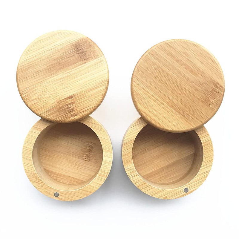 [Australia - AusPower] - Salt Shaker Flavoring Container Seasoning Jar Bamboo Storage Box (2) 2 