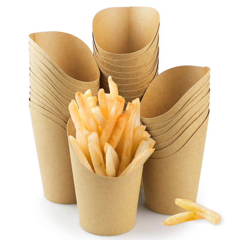 [Australia - AusPower] - Fyess 36 Pack 14oz French Fries Cup Disposable Take-out Party Baking Supplies Waffle Paper Popcorn Boxes Sandwich Kraft Paper Cups Holder French Fry Paper Holder Wedding Food Trays Paper Cones 