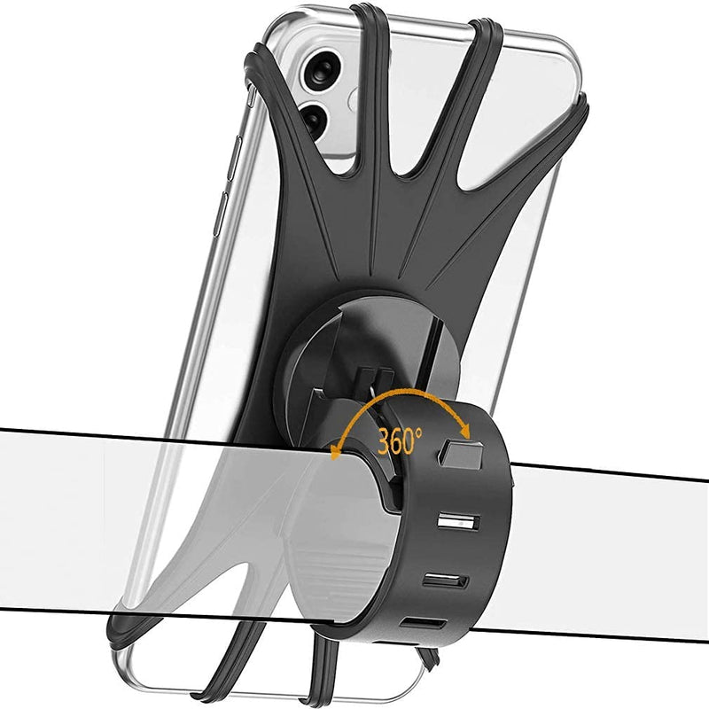 [Australia - AusPower] - Bicycle phone holder, 360°rotating universal bicycle phone holder, silicone bicycle phone holder, suitable for, iPhone11 Pro Max, Xs Max, X, XR, 8/8Plus, 7/7Plus, iPhone 6s/6s Plus, Galaxy, S9, S8, S7 
