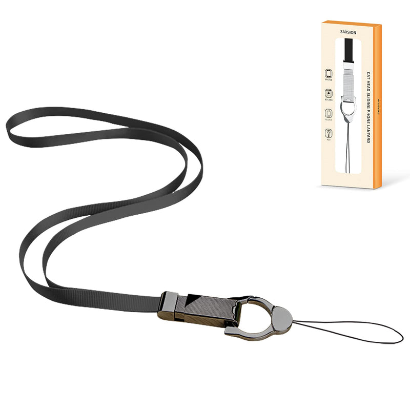 [Australia - AusPower] - Cell Phone Lanyard Wrist Strap Lanyards Neck Wear Compatible with iPhone case… Classic Black 